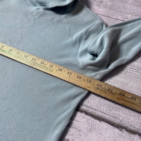 Eddie Bauer Womens Light Blue Waffle Knit Cowl Neck Long Sleeve Top Size M - Picture 6 of 6